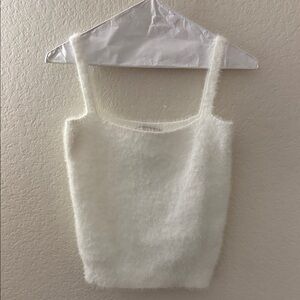 Elegant Cream Fuzzy Camisole